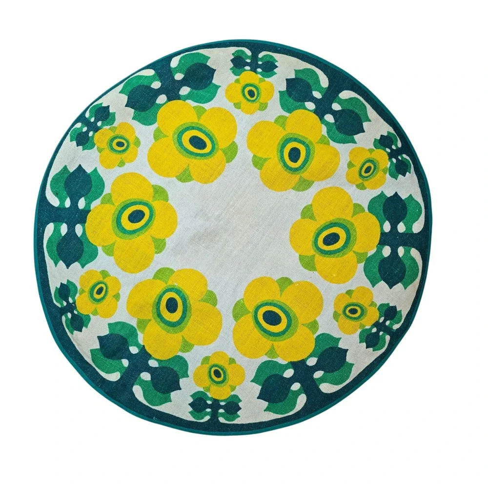 Vintage Södahl‎ Design Denmark Round Jute Table Centerpiece 27